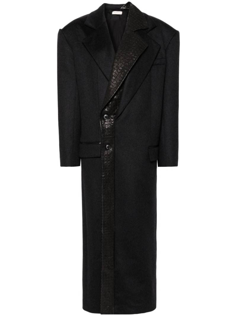 The Mannei Dundee leather-trim coat - Black von The Mannei