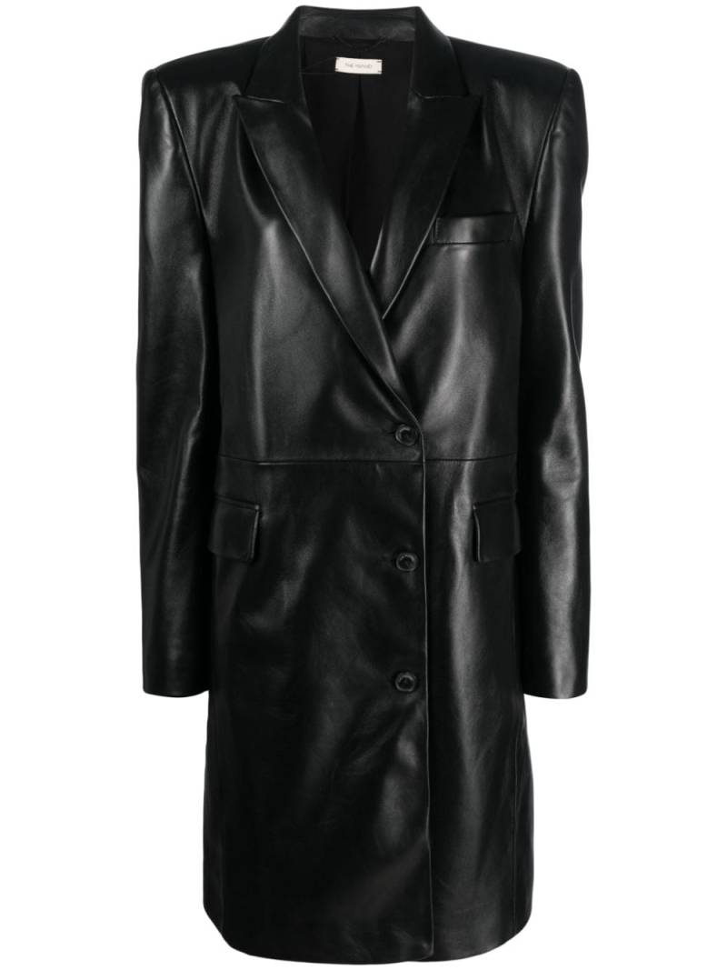 The Mannei Greenock single-breasted leather coat - Black von The Mannei