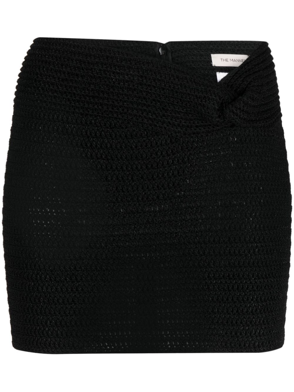 The Mannei Kaukaz knot-detail knitted miniskirt - Black von The Mannei