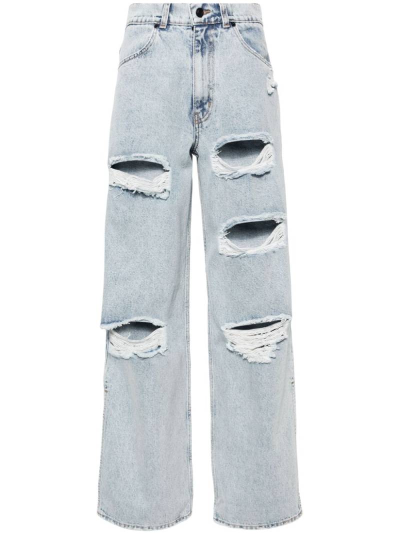 The Mannei Lahti distressed straight jeans - Blue von The Mannei