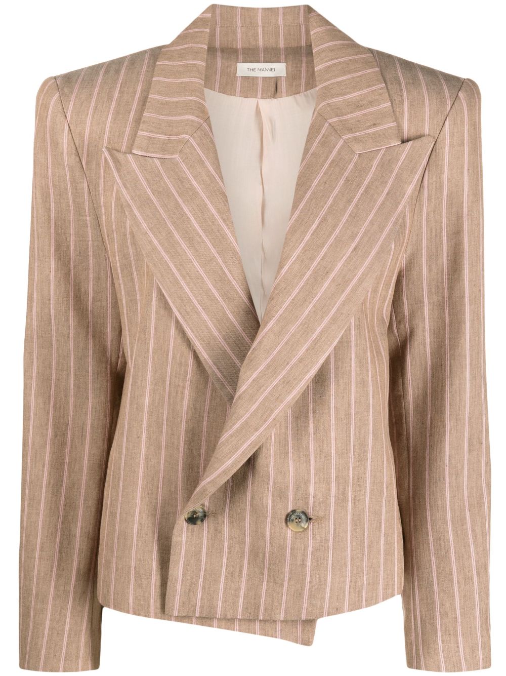 The Mannei Misos pinstripe double-breasted blazer - Brown von The Mannei