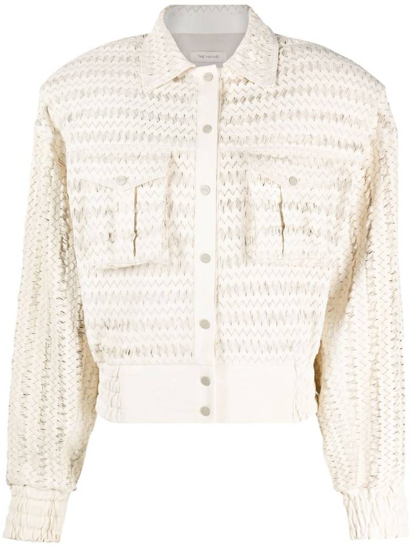 The Mannei Nice leather bomber jacket - Neutrals von The Mannei