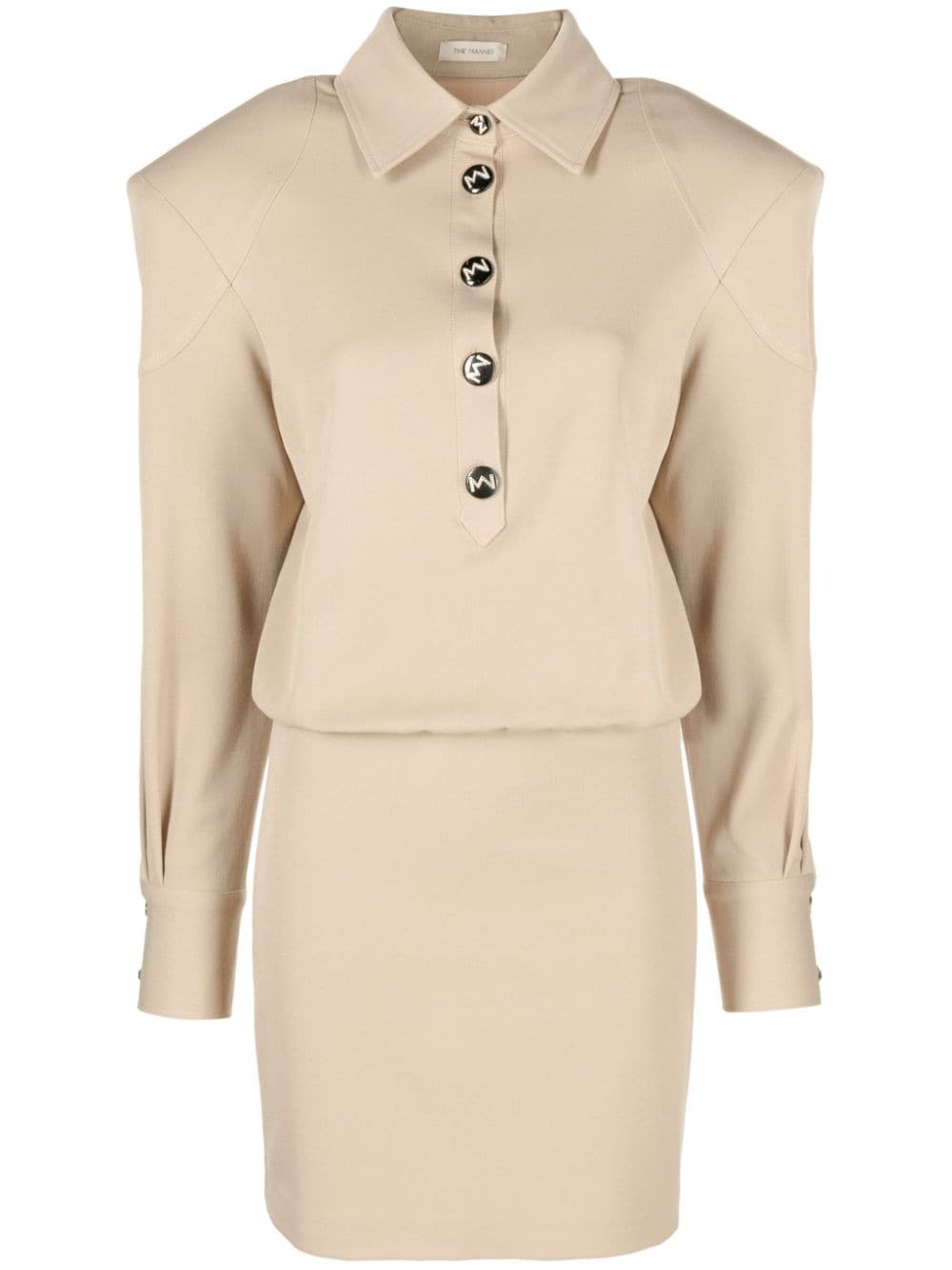 The Mannei Nursu shoulder-pads mini dress - Neutrals von The Mannei