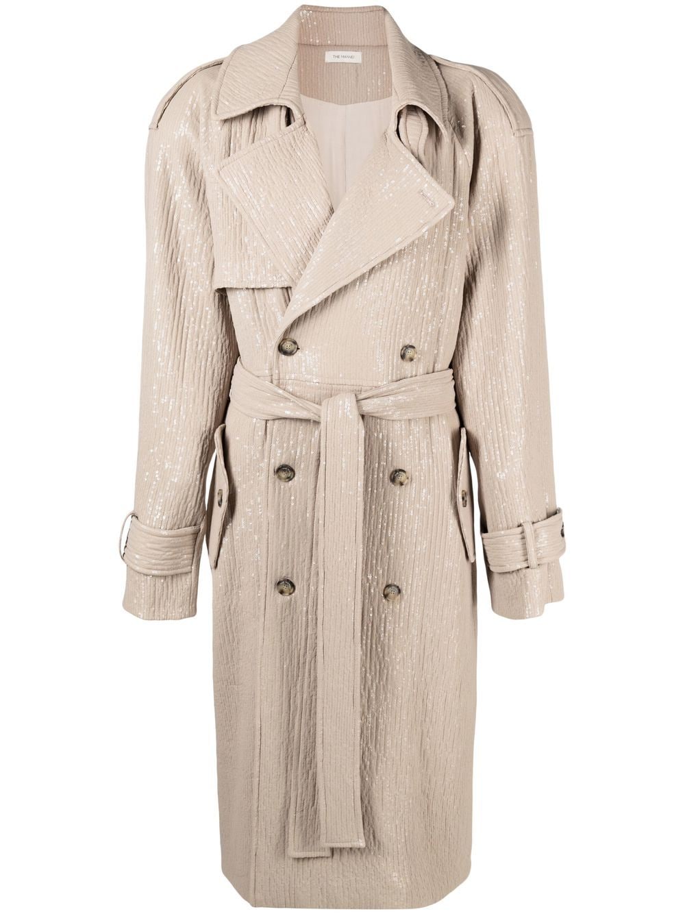 The Mannei Soria sequin silk trench coat - Neutrals von The Mannei