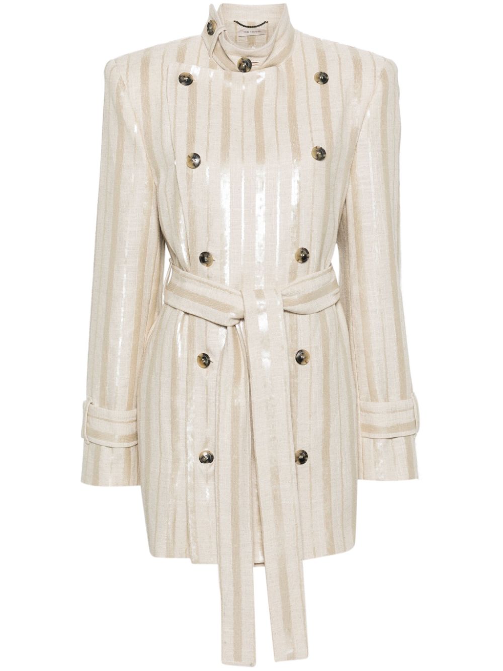 The Mannei Stockholm sequin striped coat - Neutrals von The Mannei