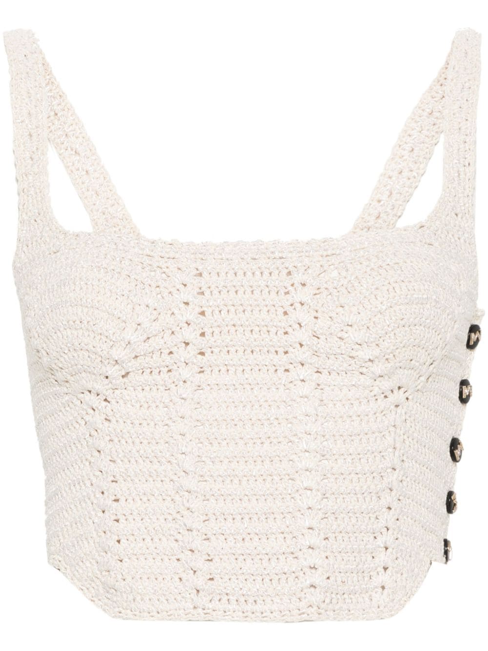 The Mannei crochet cropped top - Neutrals von The Mannei