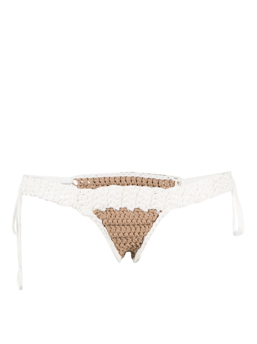 The Mannei crochet-knit bikini bottom - White von The Mannei