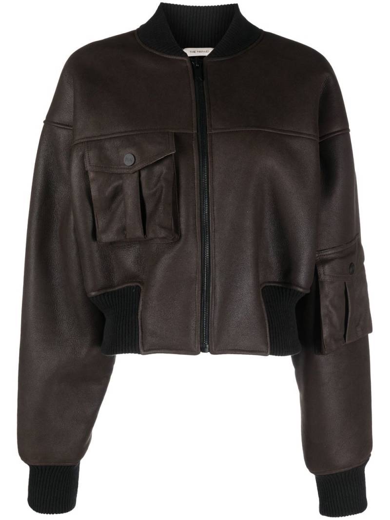 The Mannei cropped bomber jacket - Brown von The Mannei