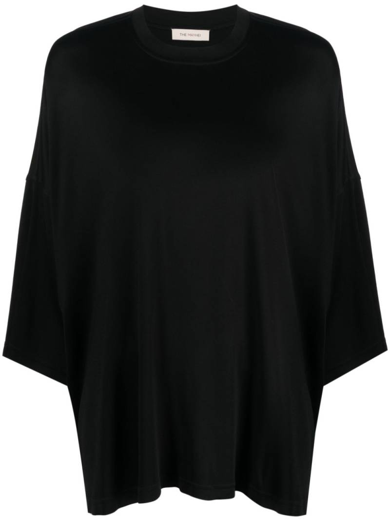 The Mannei draped drop-shoulder T-shirt - Black von The Mannei