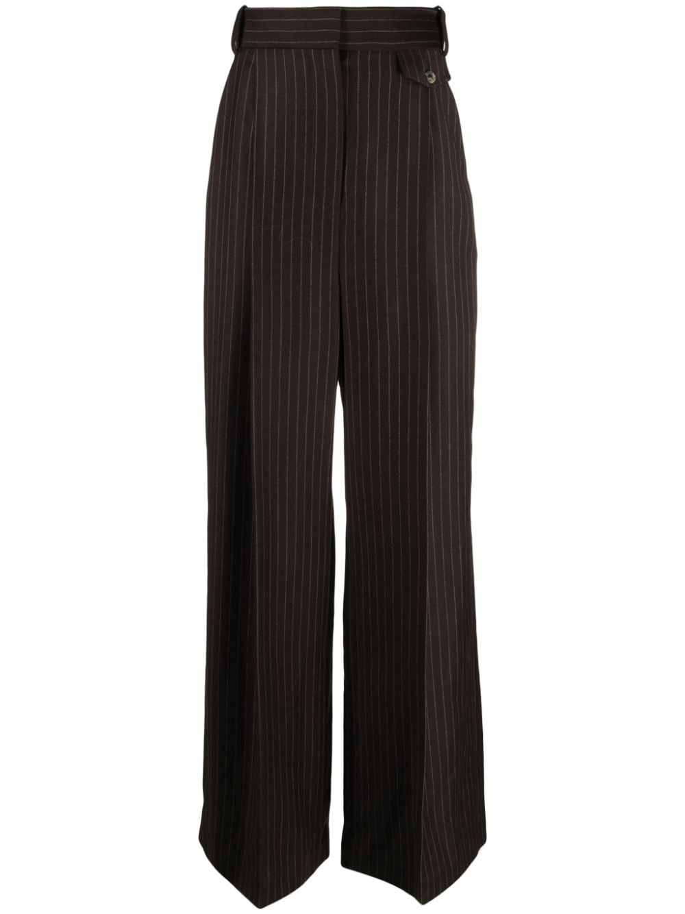 The Mannei pinstripe flared wool trousers - Brown von The Mannei