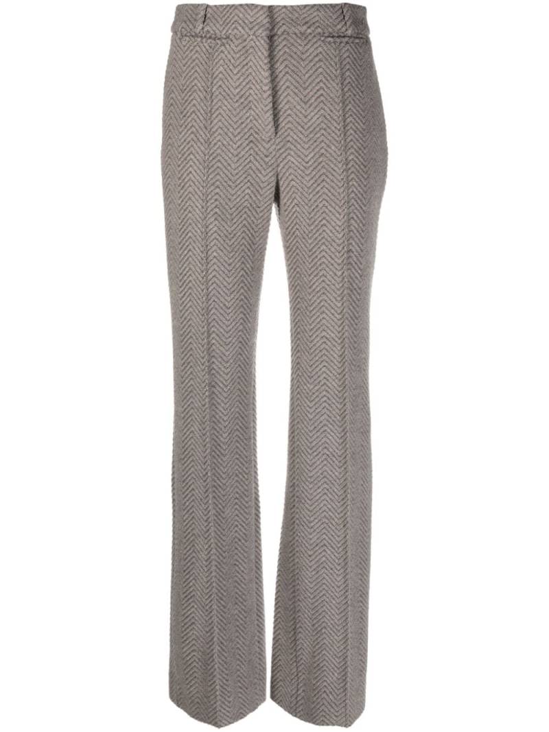 The Mannei pressed-crease straight-leg trousers - Grey von The Mannei