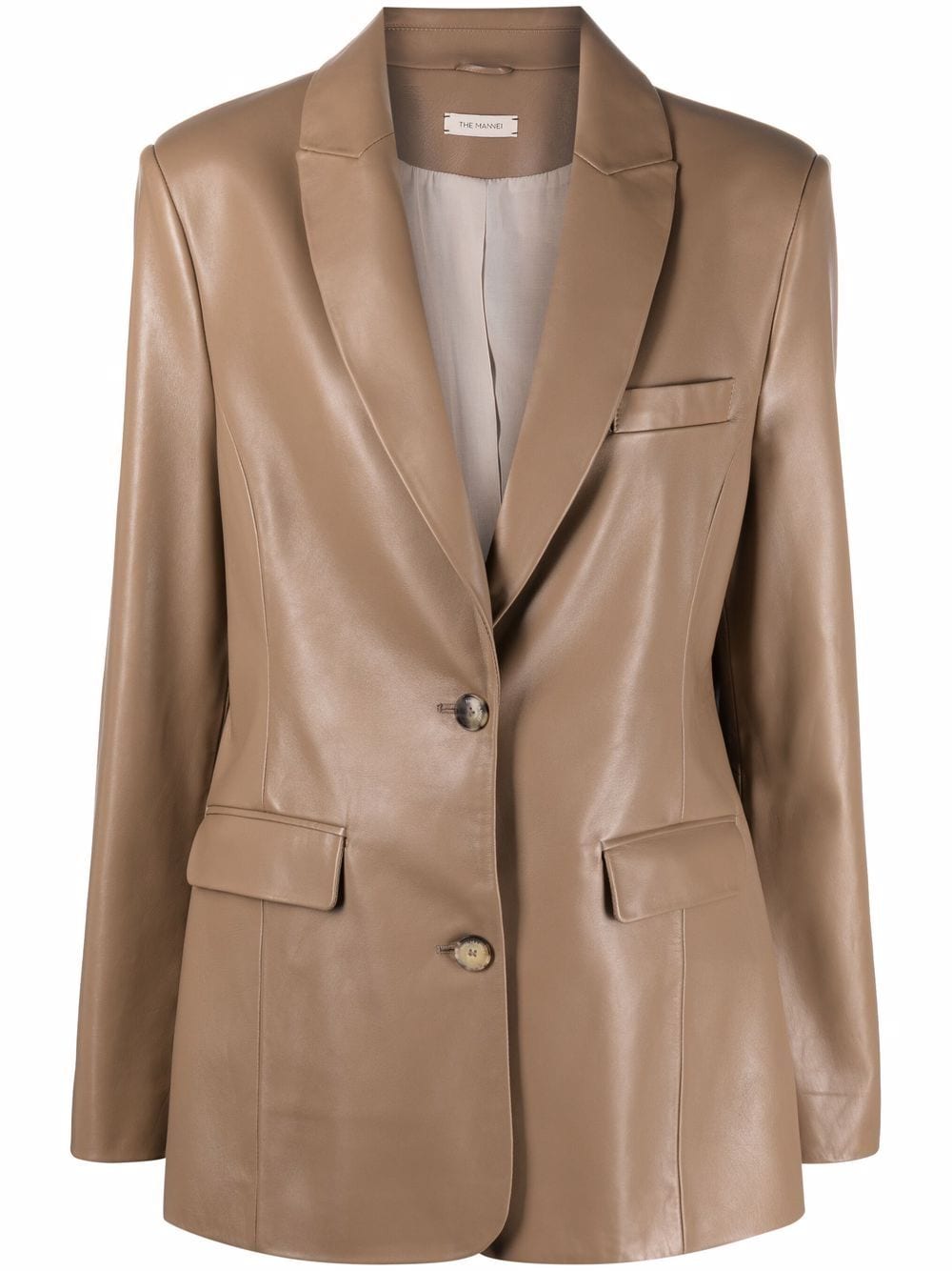 The Mannei tailored leather blazer - Neutrals von The Mannei