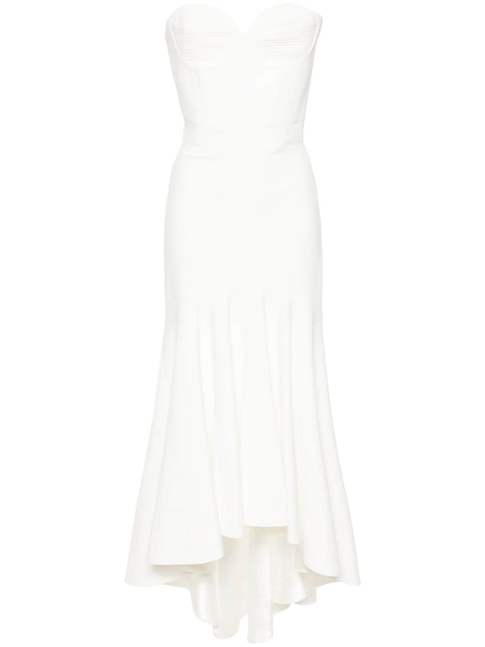 The New Arrivals Ilkyaz Ozel Aliénor fluted maxi dress - White von The New Arrivals Ilkyaz Ozel