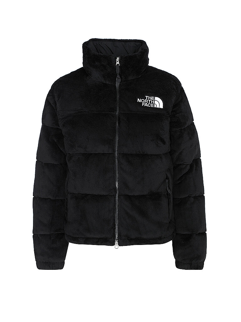 THE NORTH FACE Daunensteppjacke in Felloptik NUPTSE schwarz | L von The North Face