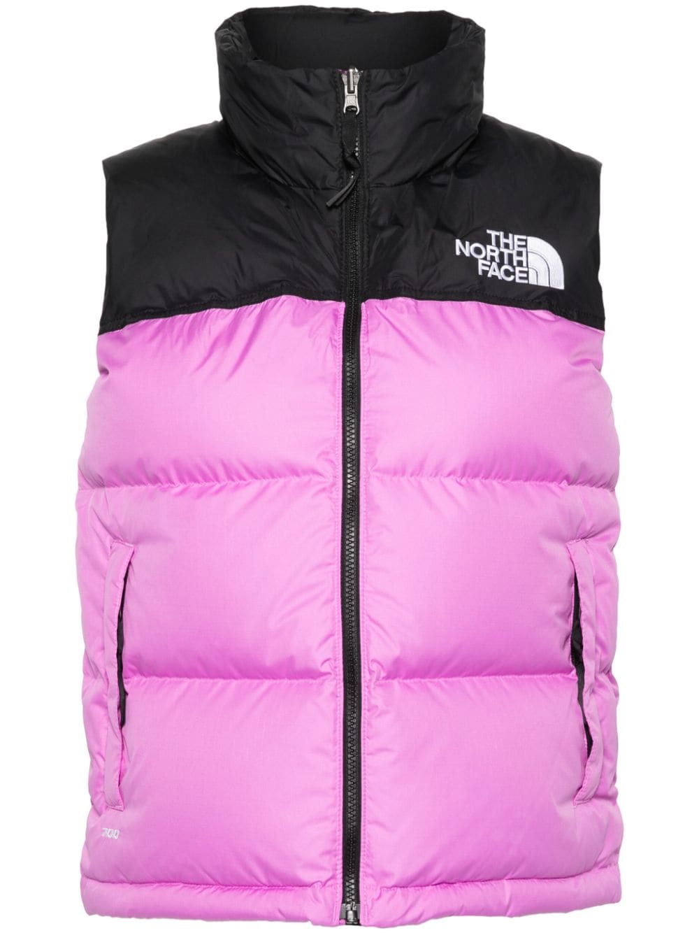 The North Face logo-embroidered padded gillet - Purple von The North Face