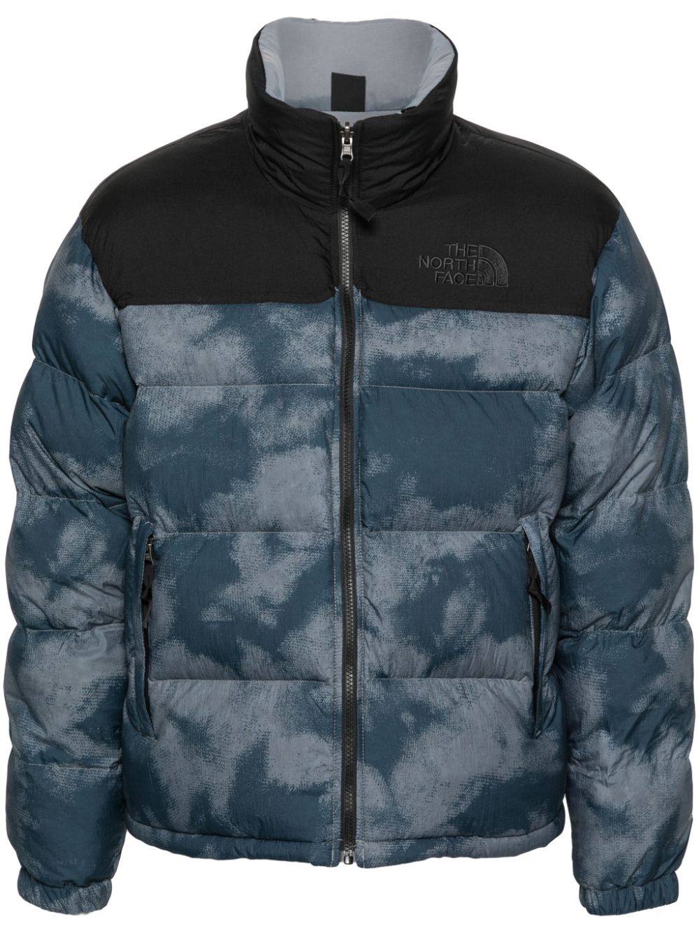 The North Face logo-embroidered puffer jacket - Blue von The North Face