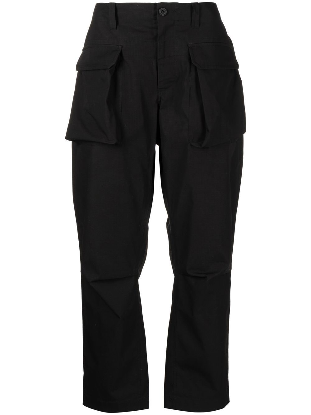 The Power For The People flap-pocket straight-leg trousers - Black von The Power For The People