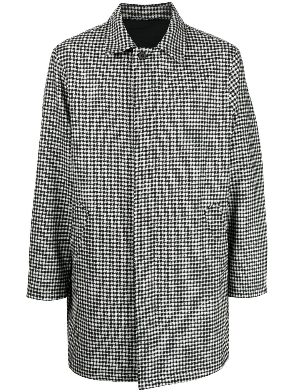 The Power For The People wool dogtooth pattern coat - Black von The Power For The People