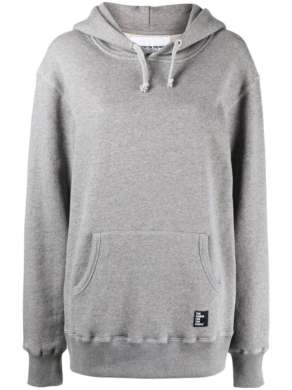 The Power For The People rear logo-print hoodie - Grey von The Power For The People