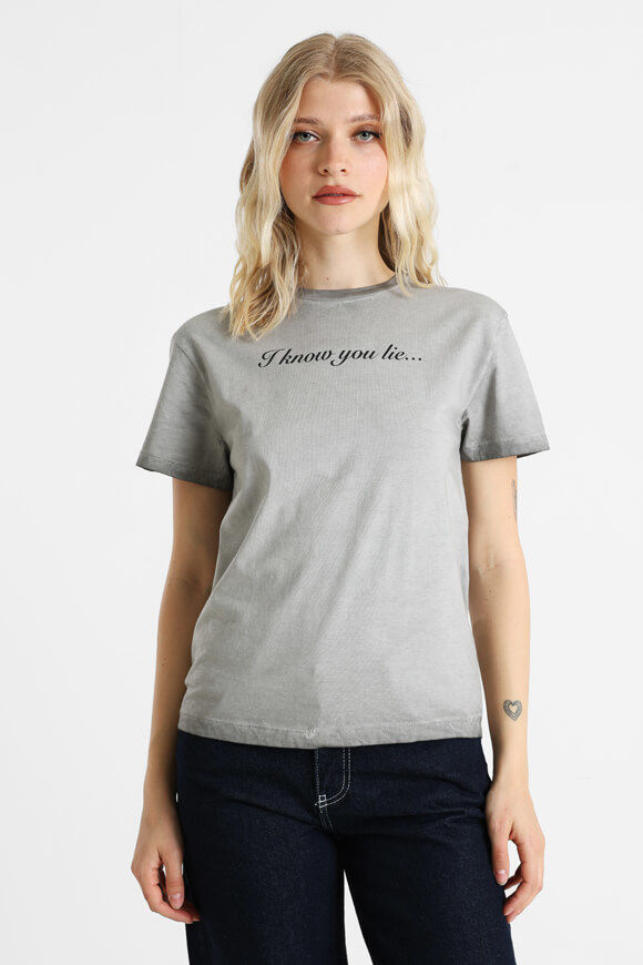 The Ragged Priest Liar Oversize T-Shirt | Grey Washed | Damen  | M von The Ragged Priest