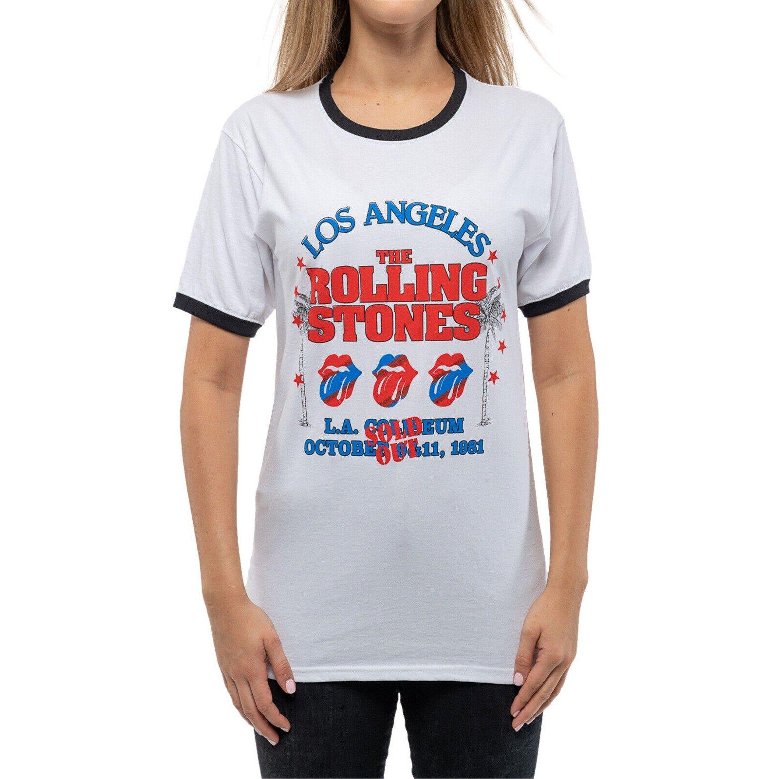 American La Tour Tshirt Damen Weiss S von The Rolling Stones