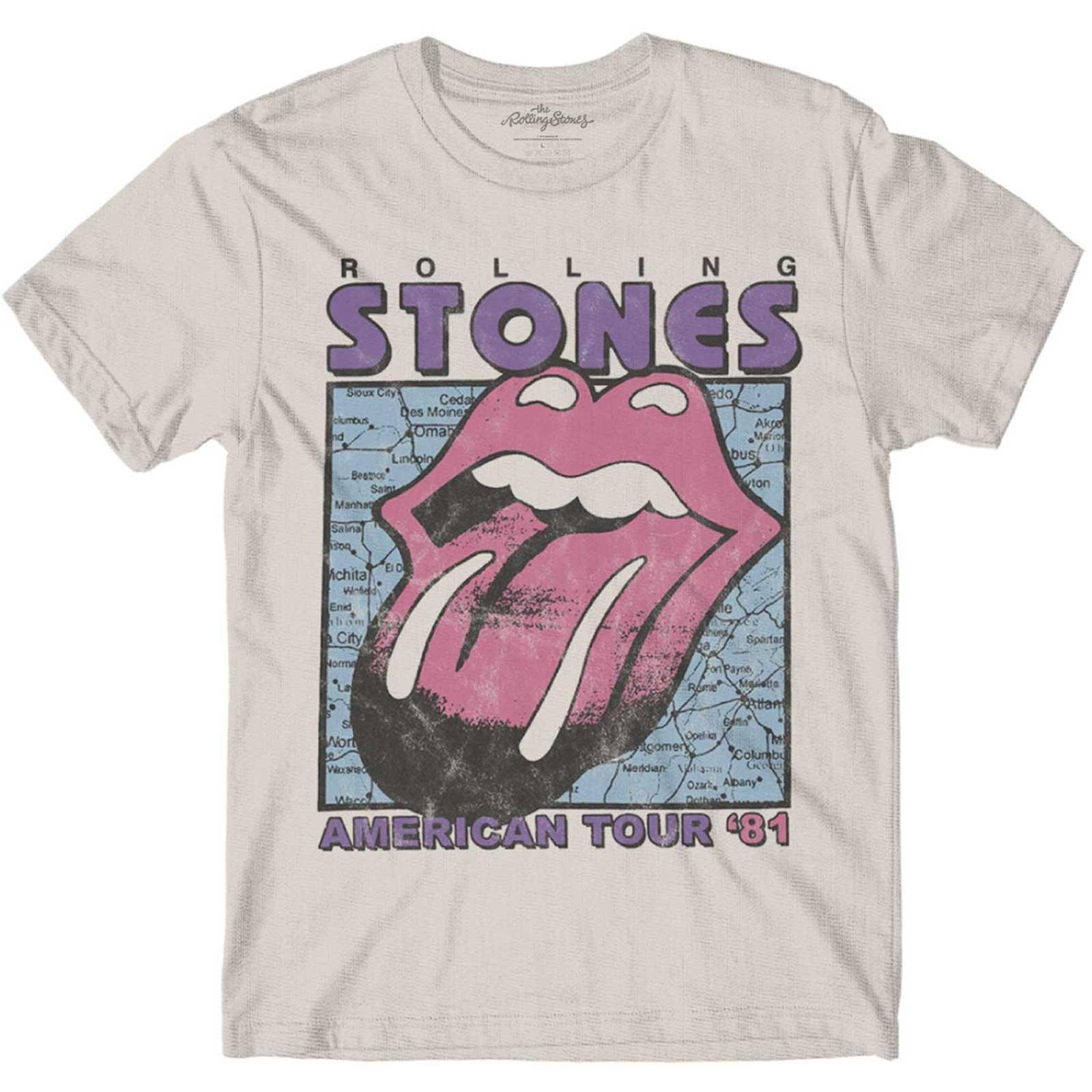 American Tour Tshirt Damen Beige S von The Rolling Stones