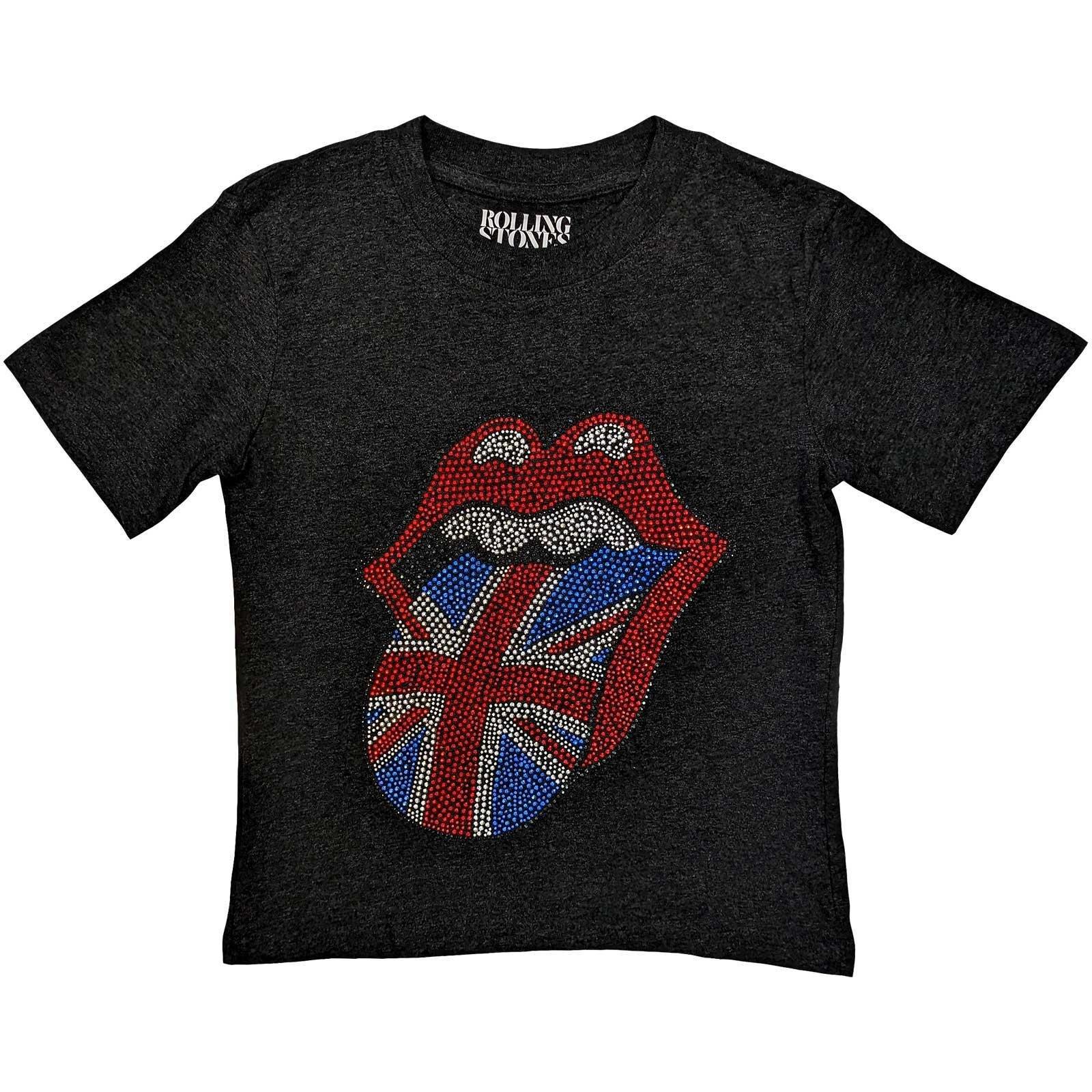 British Tshirt Verziert Jungen Schwarz 104 von The Rolling Stones