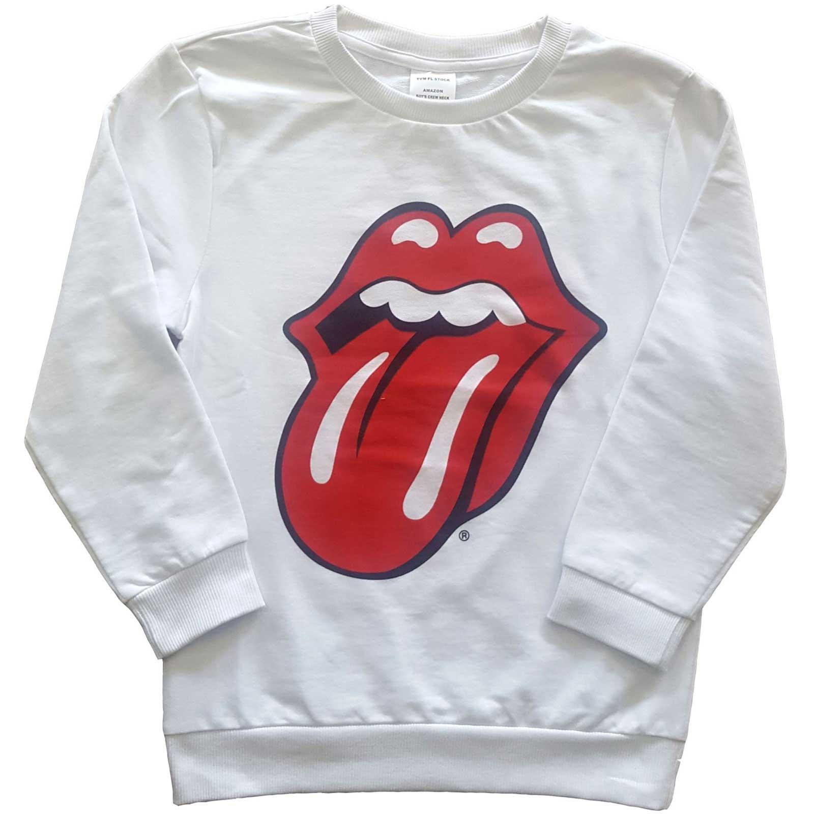 Classic Sweatshirt Mädchen Weiss 128 von The Rolling Stones