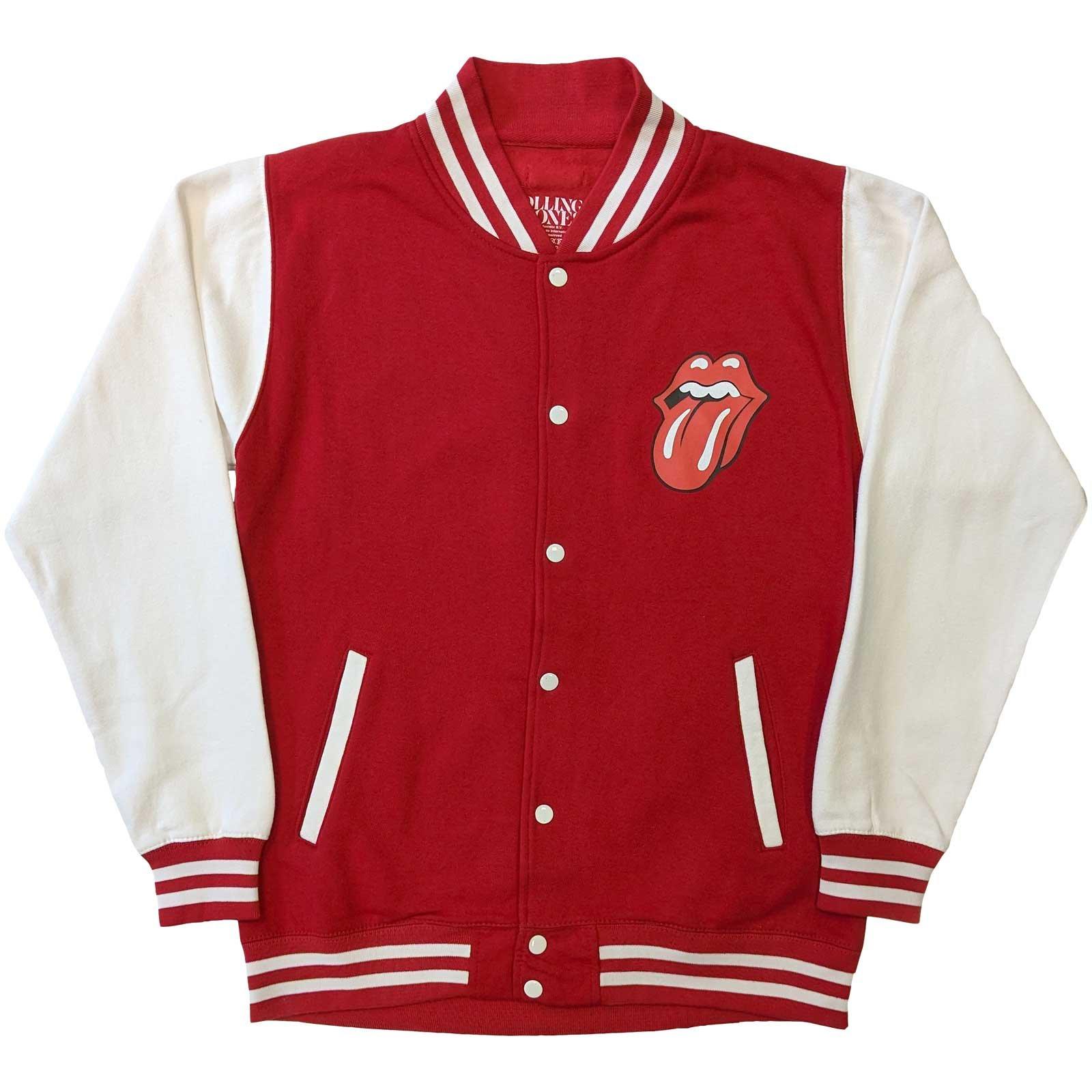 Classic Varsityjacke (uscollegestil) Damen Rot Bunt S von The Rolling Stones