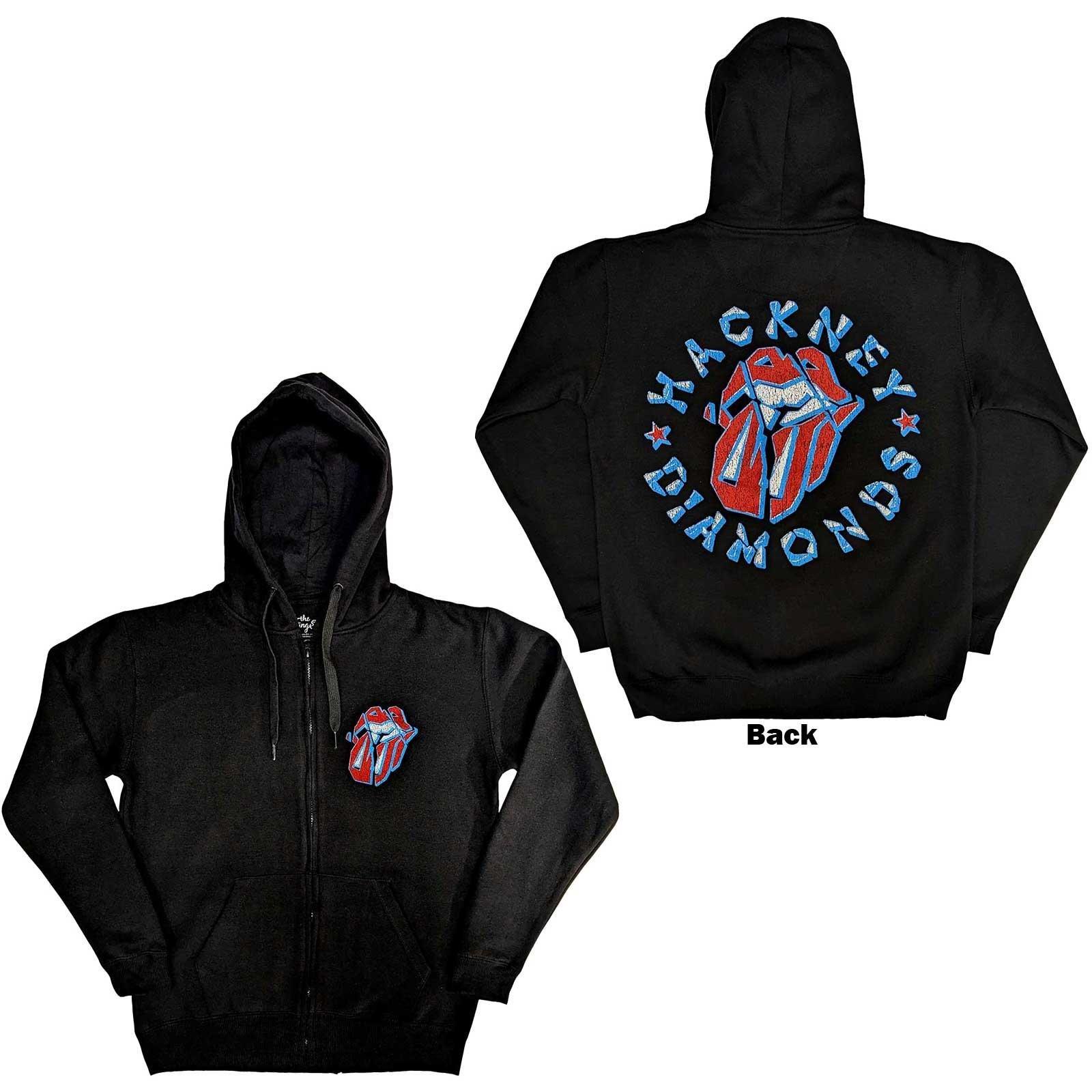 Hackney Diamonds Hoodie Mit Durchgehendem Reißverschluss Herren Schwarz L von The Rolling Stones