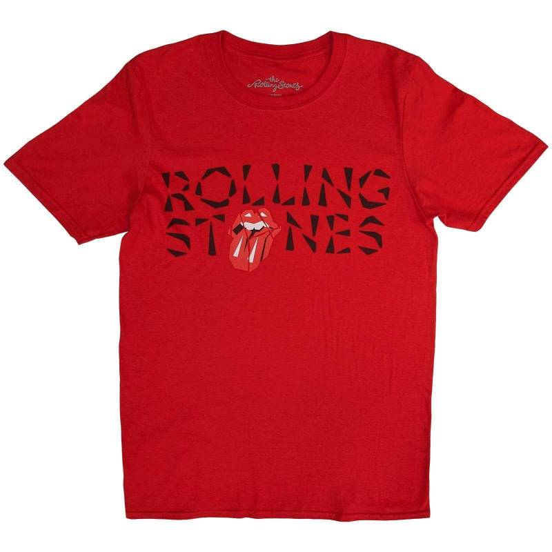 Hackney Diamonds Shard Tshirt Damen Rot Bunt L von The Rolling Stones