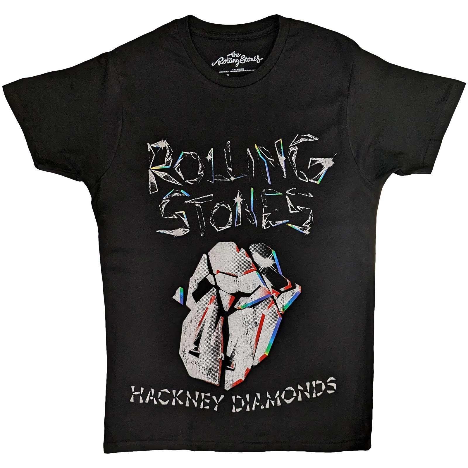 Hackney Diamonds Tshirt Logo Herren Schwarz L von The Rolling Stones