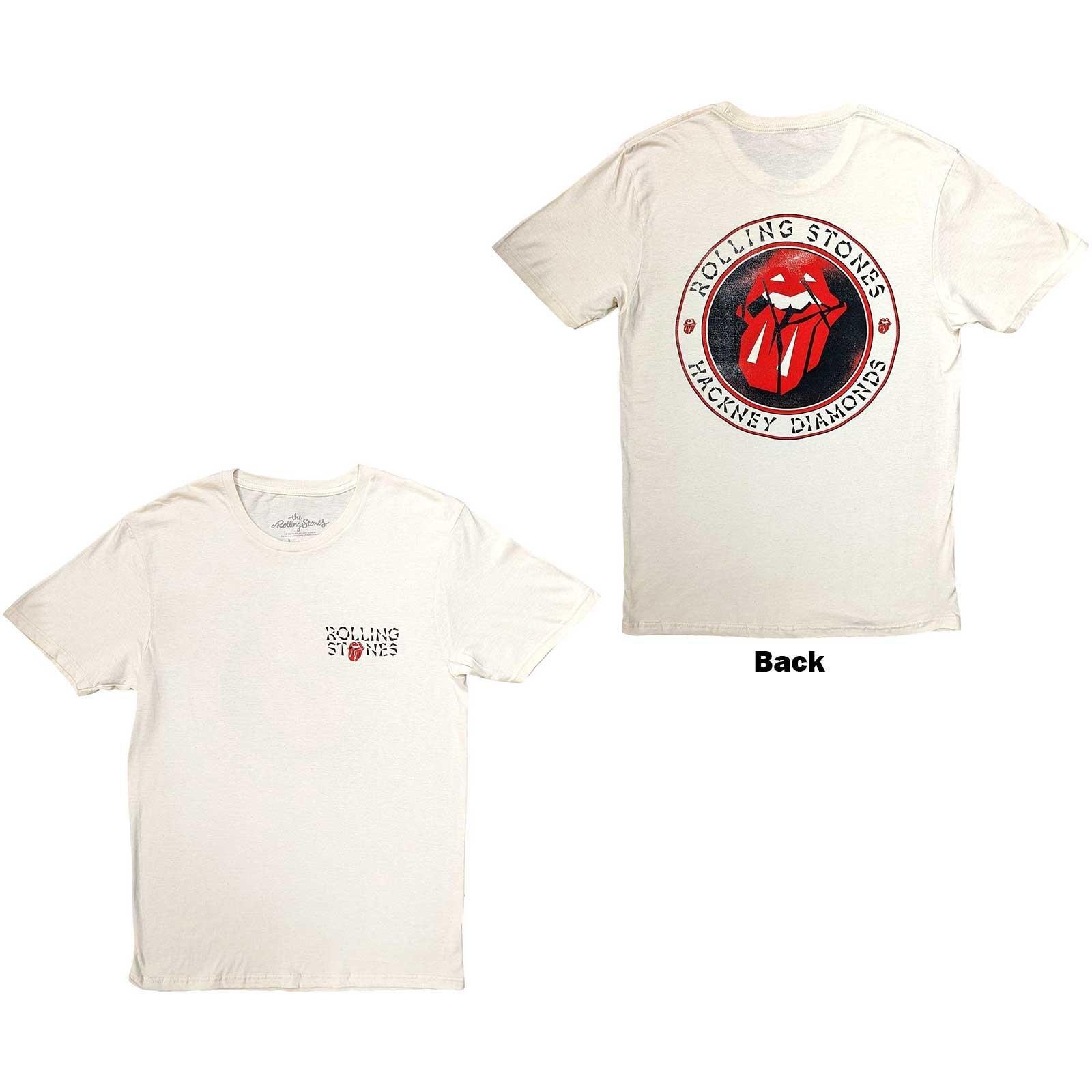 Hackney Diamonds Tshirt Rückseitiger Aufdruck Herren Beige M von The Rolling Stones