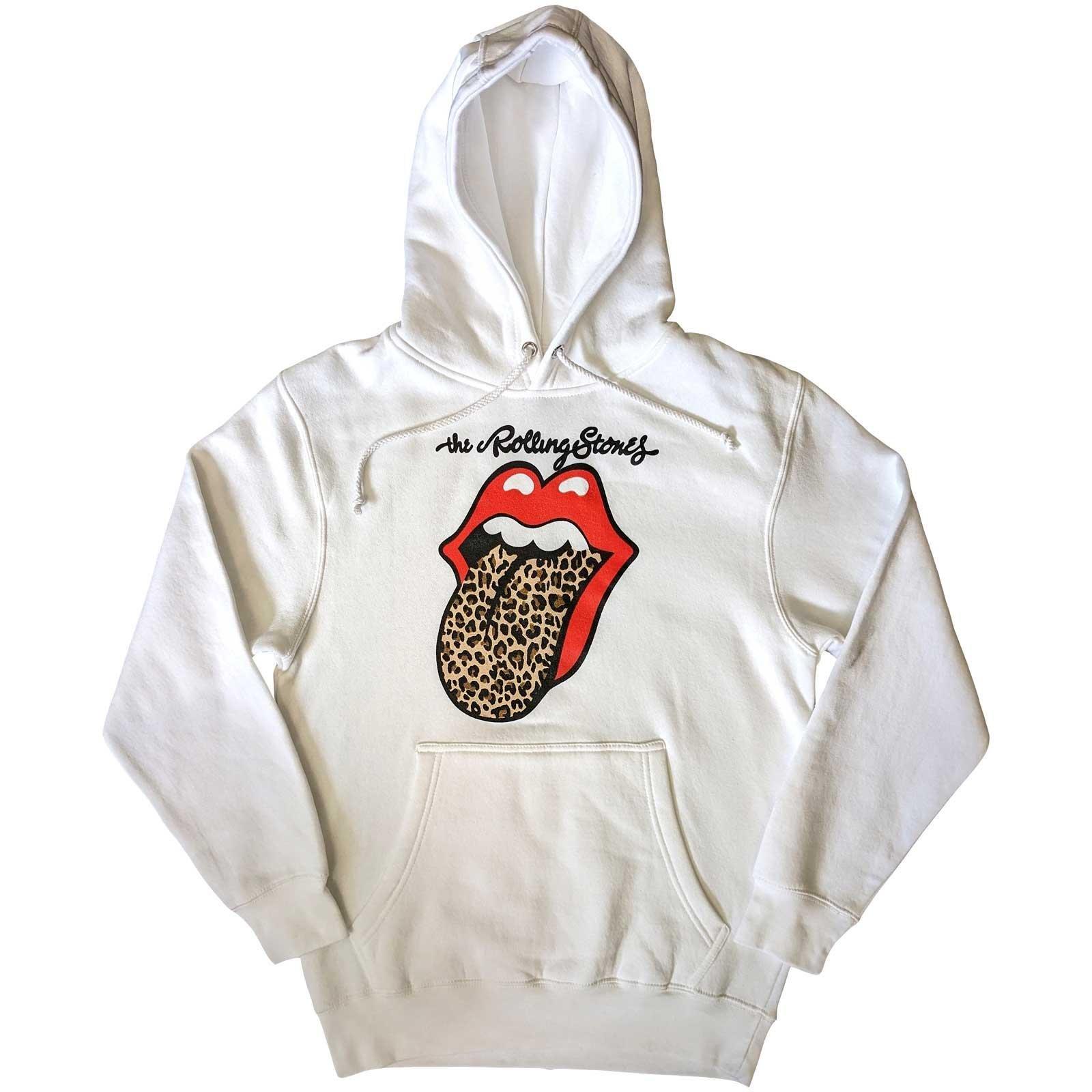 Hoodie Zum Überziehen Damen Weiss L von The Rolling Stones