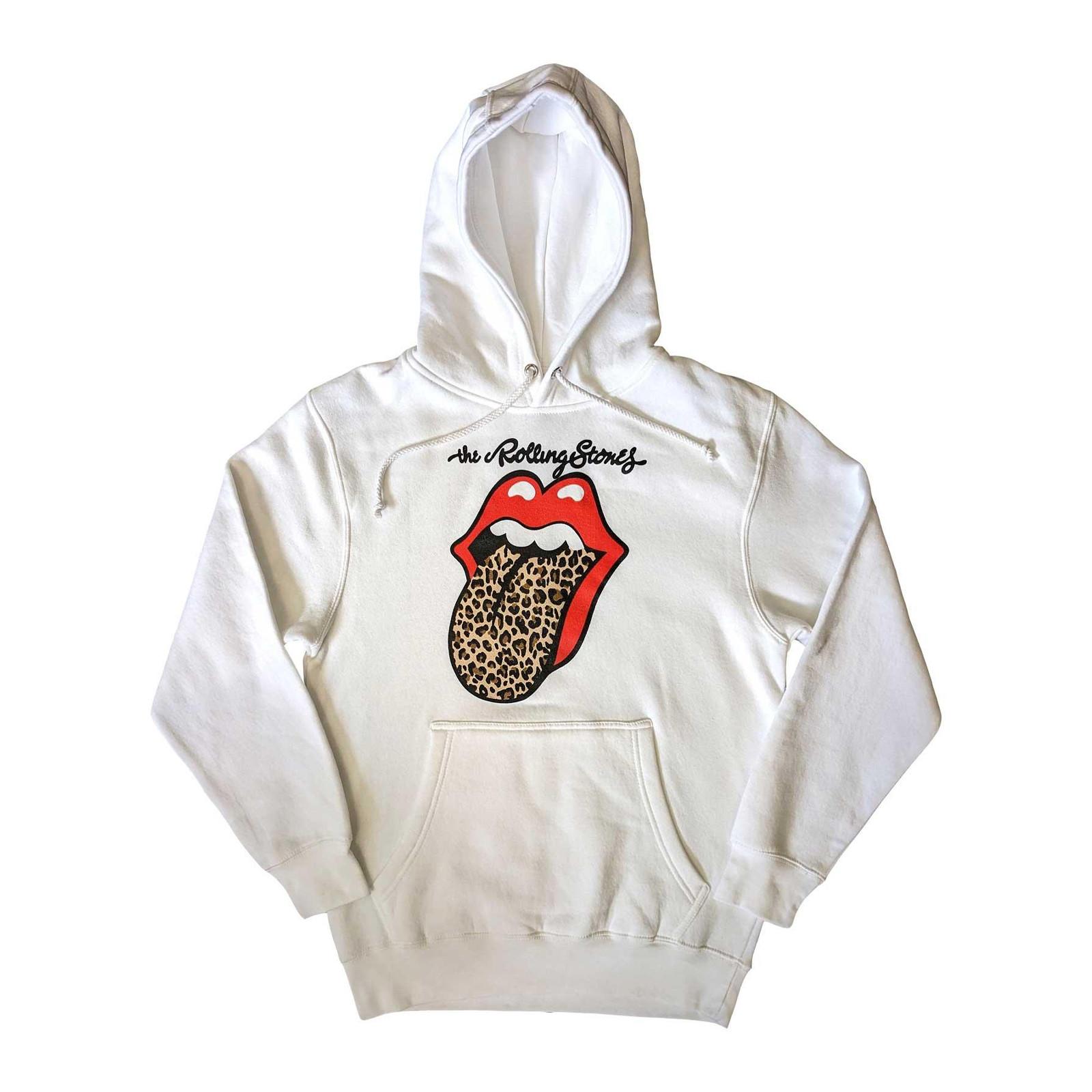 Hoodie Zum Überziehen Damen Weiss M von The Rolling Stones