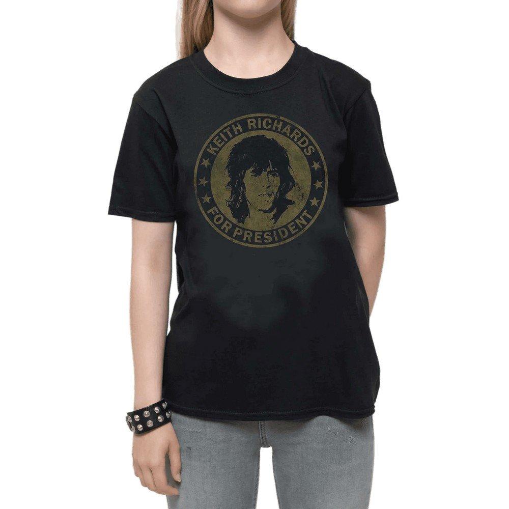 Keith For President Tshirt Mädchen Schwarz 116 von The Rolling Stones