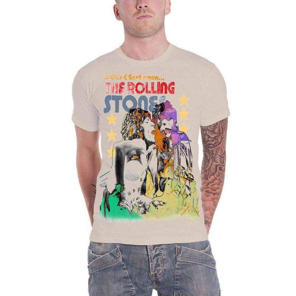 Mick & Keith Tshirt Wasserfarben Damen Sand XL von The Rolling Stones