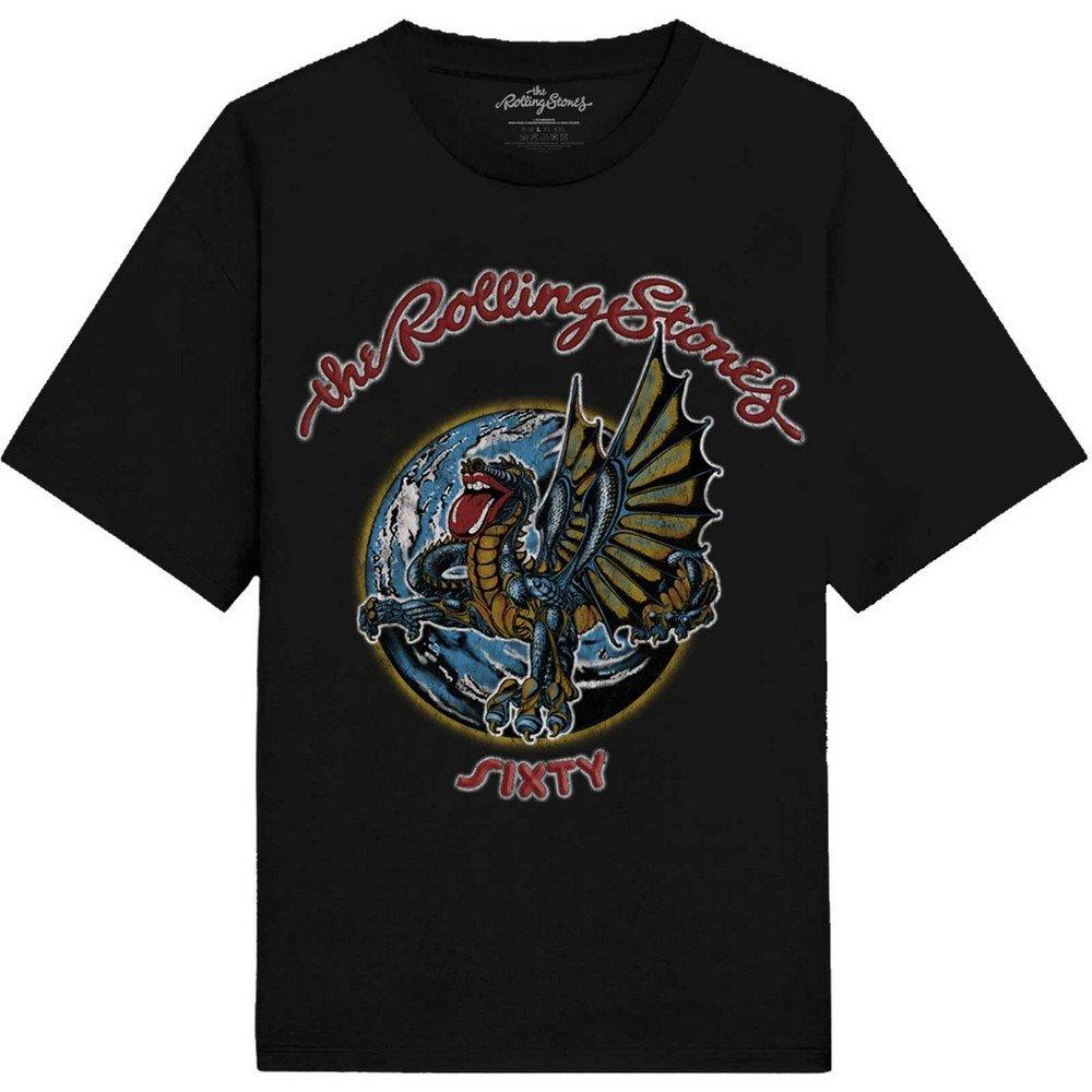 Sixty Dragon Globe Tshirt Damen Schwarz XL von The Rolling Stones