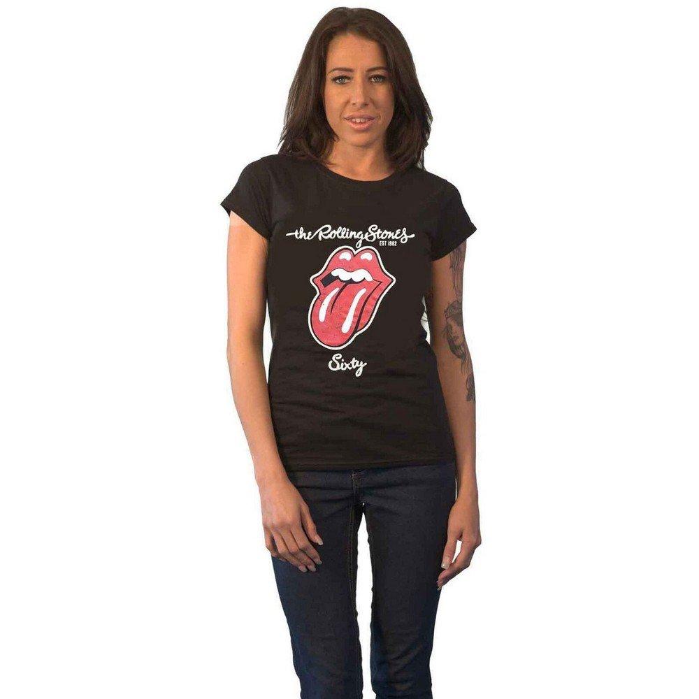 Sixty Plastered Tshirt Damen Schwarz 3XL von The Rolling Stones