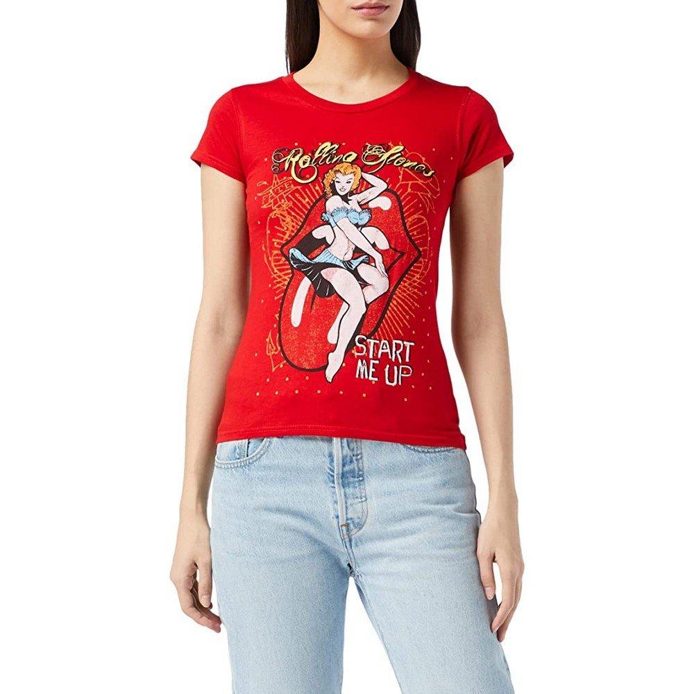 Start Me Up Tshirt Damen Rot Bunt XL von The Rolling Stones