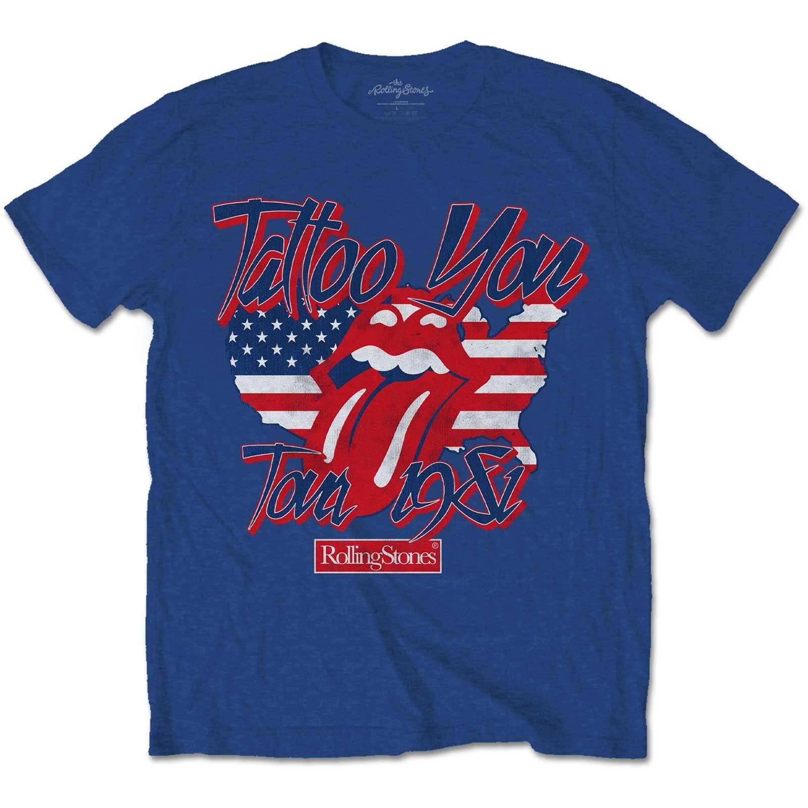 Tattoo You Americana Tshirt Damen Blau S von The Rolling Stones