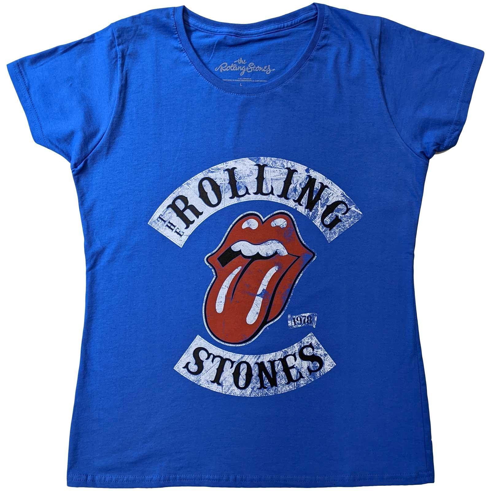 Tour '78 Tshirt Damen Blau L von The Rolling Stones
