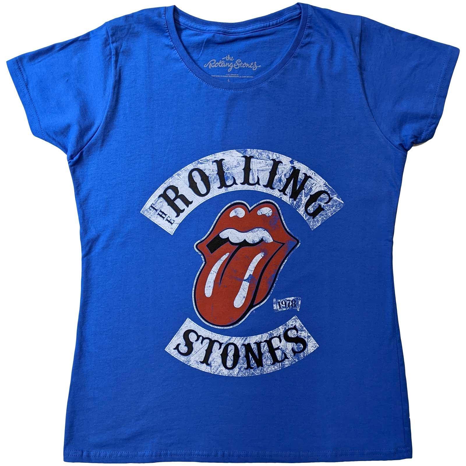 Tour '78 Tshirt Damen Blau M von The Rolling Stones