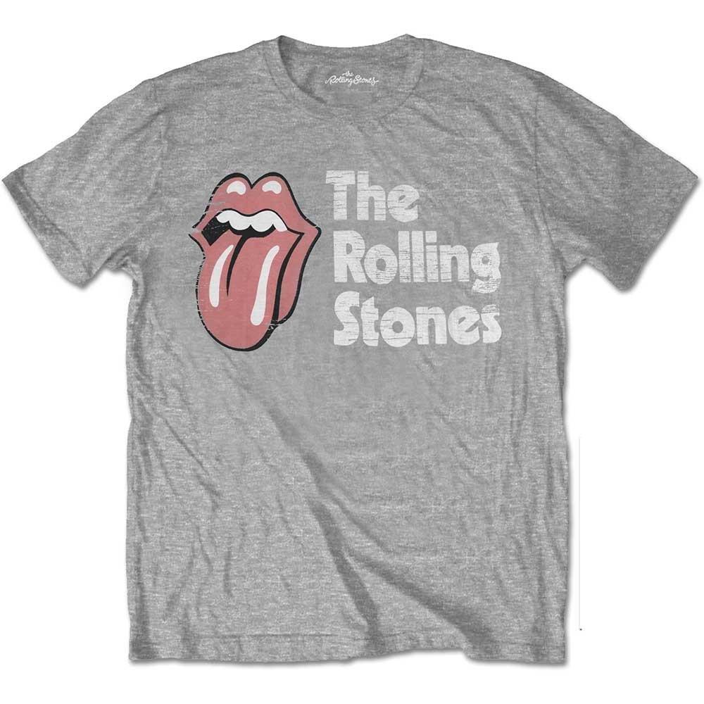 Tshirt Logo Damen Grau L von The Rolling Stones