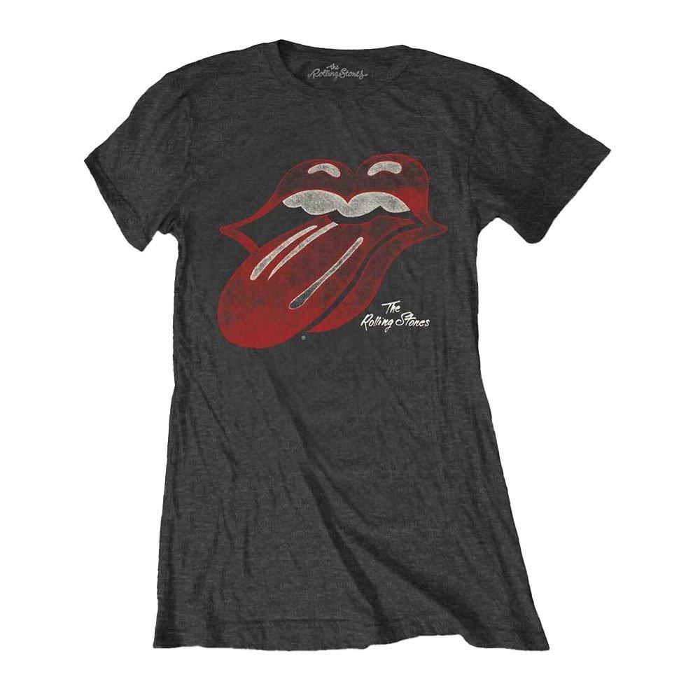 Tshirt Logo Damen Grau S von The Rolling Stones