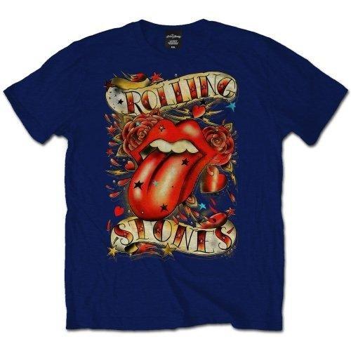 Tshirt Logo Damen Marine M von The Rolling Stones