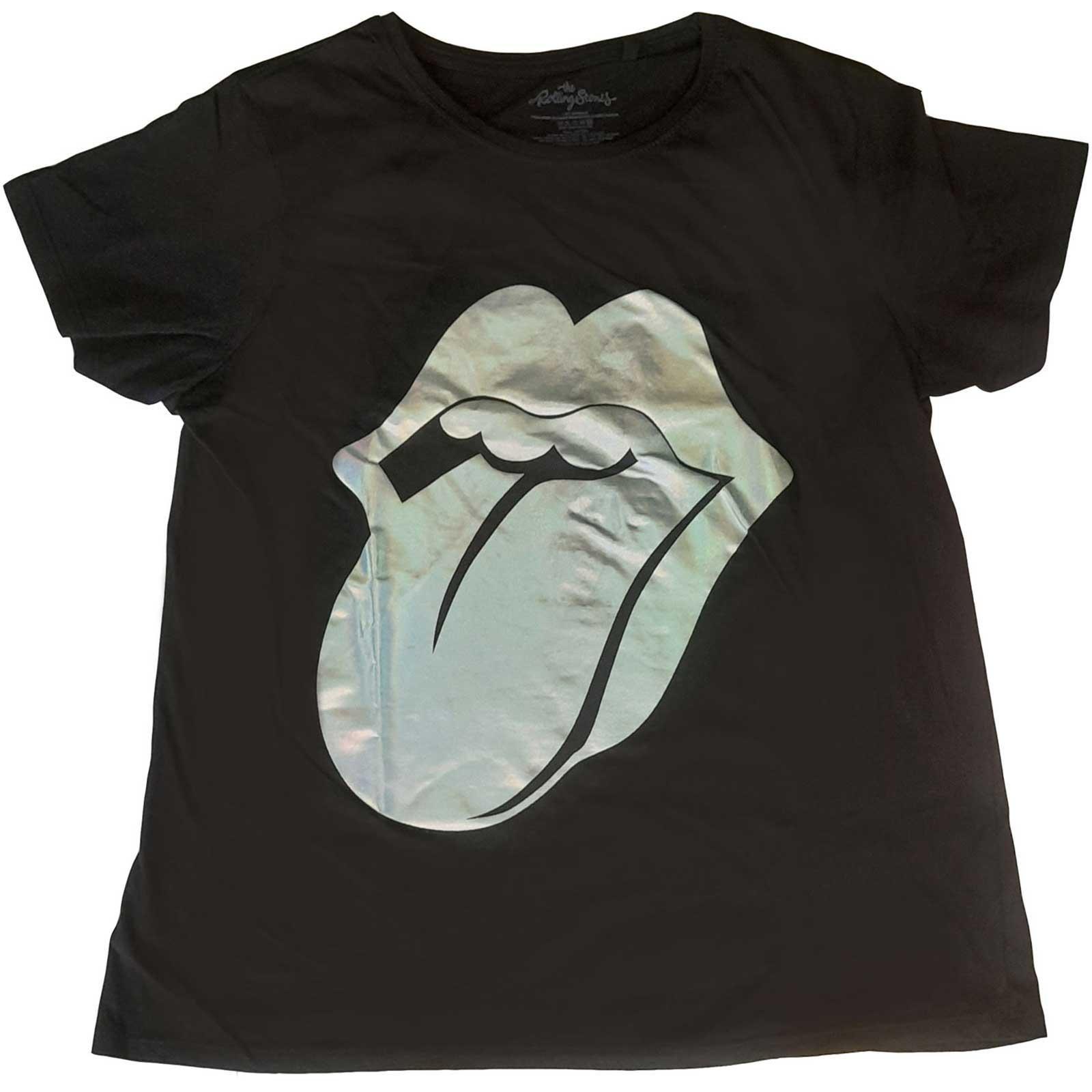 Tshirt Logo Damen Schwarz L von The Rolling Stones