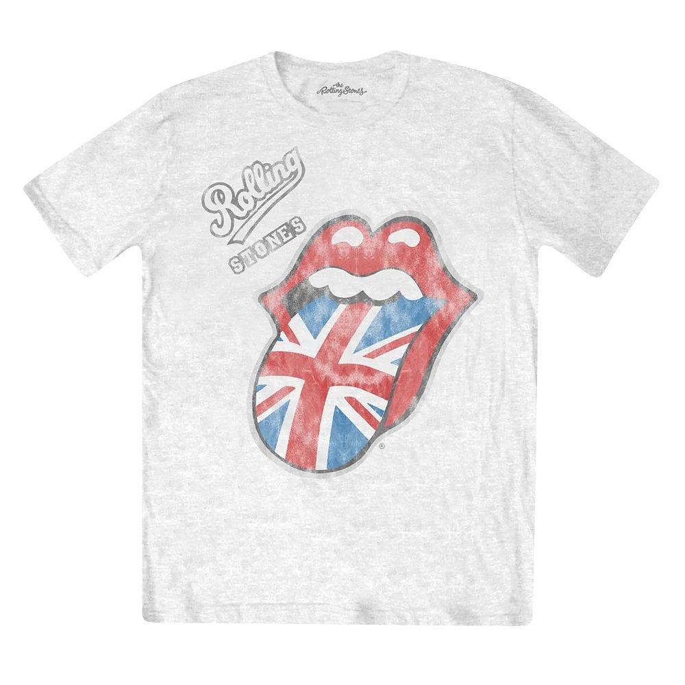 Tshirt Logo Damen Weiss S von The Rolling Stones