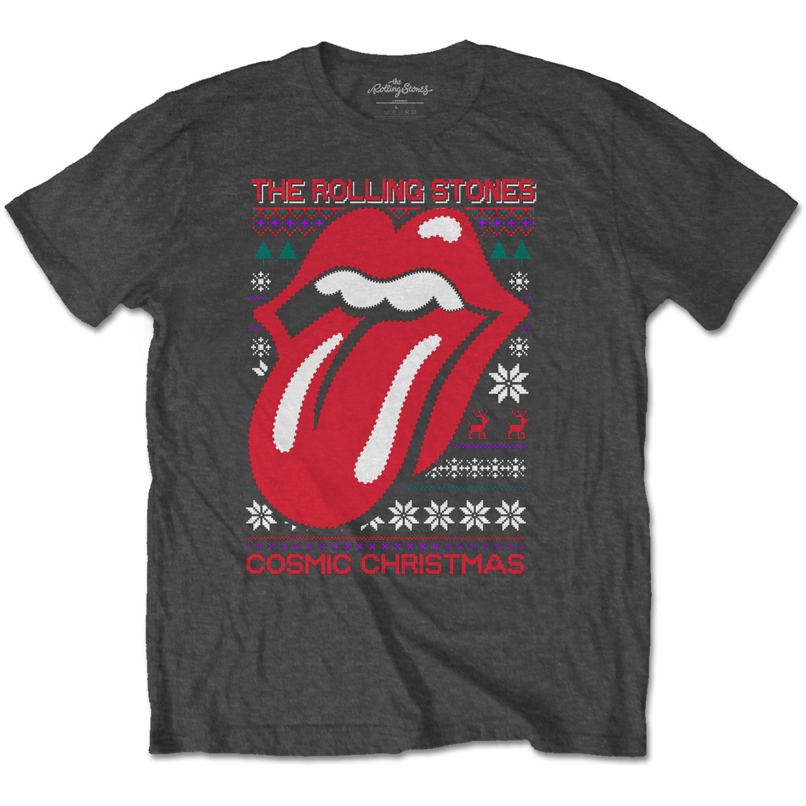 Tshirt Weihnachtliches Design Damen Grau M von The Rolling Stones