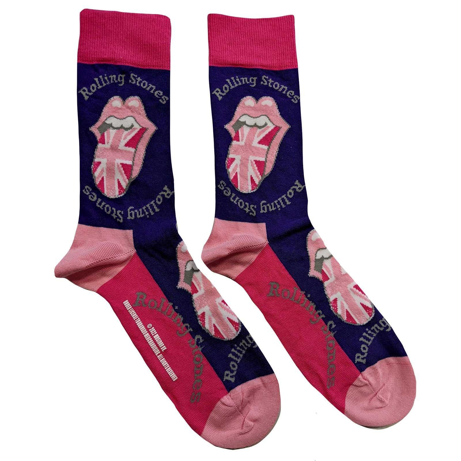 Uk Tongue Socken Damen Lila 40.5 von The Rolling Stones